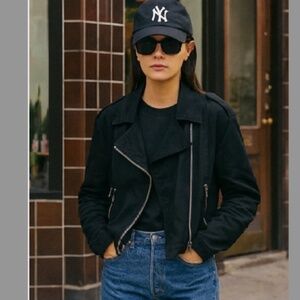 ACNE STUDIOS Hopi Biker Black Denim Jacket Vintage (US Size 6)